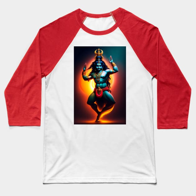 lord shiva dancing Baseball T-Shirt by DONNA THE BIRD